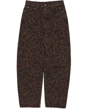 Bimba Y Lola Leopard-Print Trousers - Grey