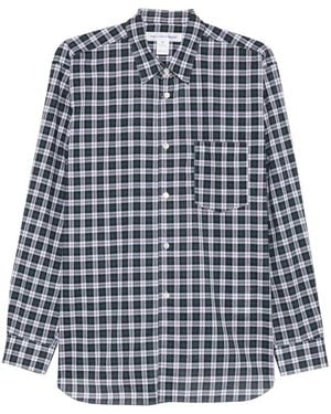 Comme des Garçons Plaid-Pattern Pocket Shirt - Blue