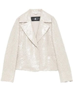 Luisa Cerano Sequin-Embellished Jacket - White