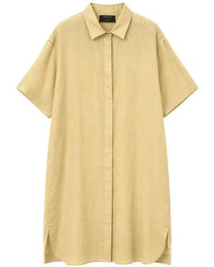 Gran Sasso Short-Sleeve Shirt Dress - Yellow