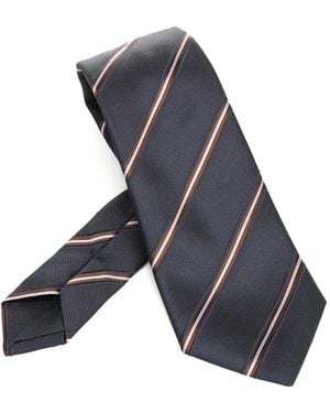 Giorgio Armani Striped Tie - Blue