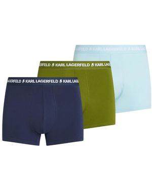Karl Lagerfeld Boxershorts Mit Logo-Print (3Er-Set) - Grün