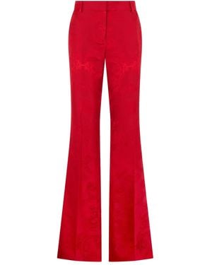 Roberto Cavalli Floral Trousers - Red