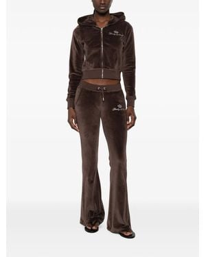 Sporty & Rich X Juicy Couture Rhinestone-Embellished Track Pants - Brown