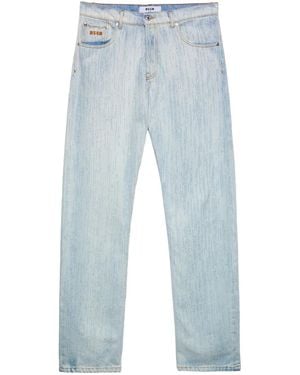 MSGM Stitch-Detail Jeans - Blue