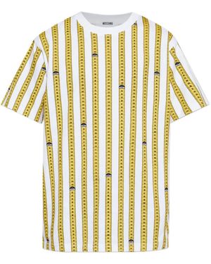 Moschino Tape-Measure Print T-Shirt - Metallic