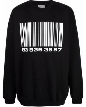 VTMNTS Felpa Con Stampa - Nero