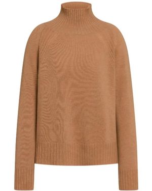 Dondup Ribbed High-Neck Jumper - Brown