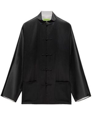 Shanghai Tang Knot Front Tang Jacket - Black