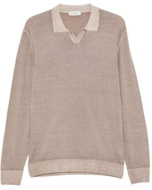 Piacenza Cashmere Pull À Col Polo - Natural