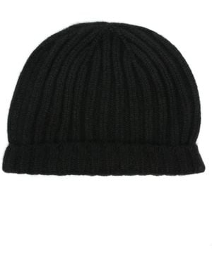 Allude Ribbed Beanie - Black