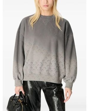 Marine Serre Sudadera con efecto sombreado - Gris