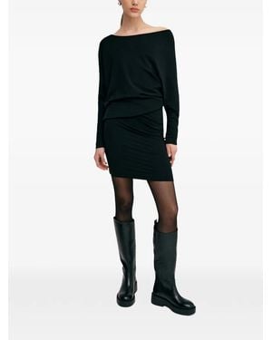 MARCELLA Beekman Sweatshirt Mini Dress - Black