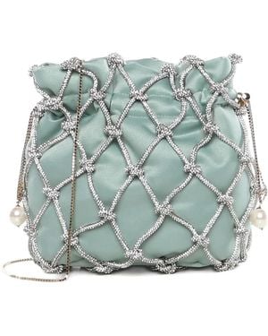 Rosantica Sac Seau À Ornements De Perles Brodées - Bleu