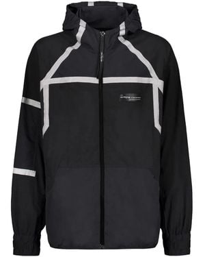 ISO.POETISM Reflective-Panelled Hooded Jacket - Black