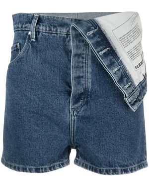Y. Project Jeans-Shorts Mit Umgeschlagenem Bund - Blau