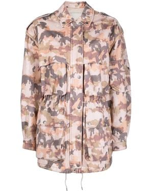 Isabel Marant Elize Camouflage-Print Cotton Jacket - Pink