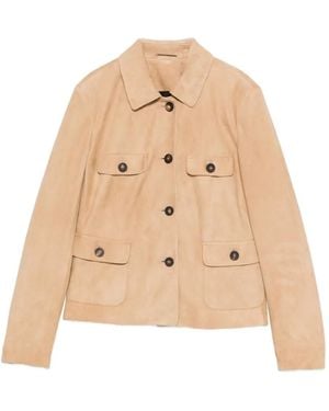 Tagliatore Chest-Pocket Buttoned Jacket - Natural