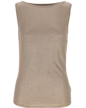 Majestic Filatures Top Mit U-Boot-Ausschnitt - Braun