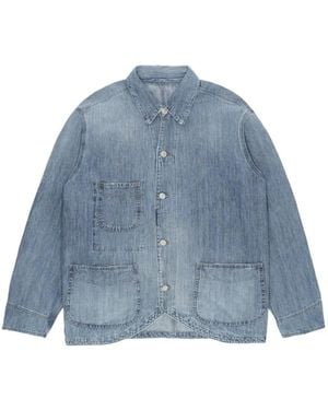 Fortela Chest-Pocket Denim Jacket - Blue