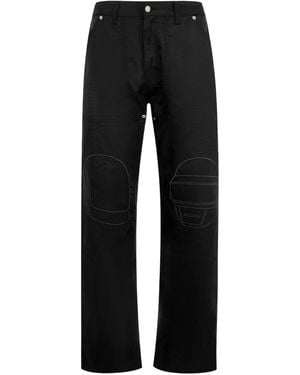 Pleasures X Daft Punk Embroidered Straight-Leg Trousers - Black