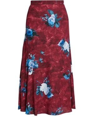 Erdem フローラル スカート - レッド