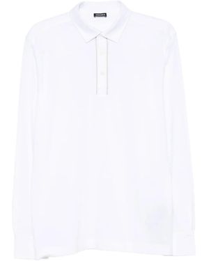 ZEGNA Long-Sleeve Polo Shirt - White