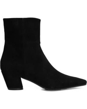 Evaluna Bottines En Daim À Bout Pointu - Black