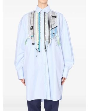 Kolor Embellished Shirt - Blue