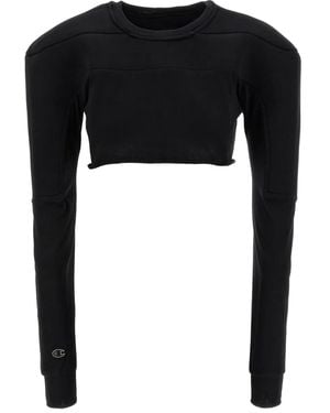 Rick Owens X Champion Girdered cotton sweater - Schwarz