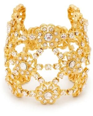 Kenneth Jay Lane Bracciale Flower Cluster - Metallizzato