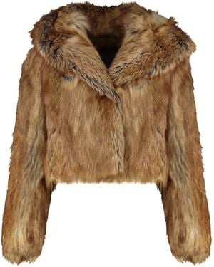 BB COUTURE Siberian Madrid Faux-Fur Hooded Jacket - Brown