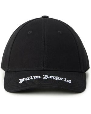 Palm Angels Logo-Embroidered Baseball Cap - Black