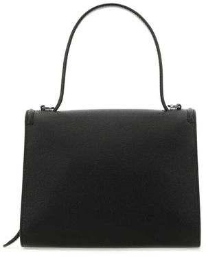 McQueen コントラストパネル ハンドバッグ - ブラック