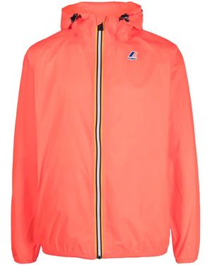 K-Way Logo-Print Jacket - Red