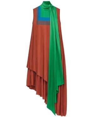 Loewe Asymmetric Midi Dress - Green