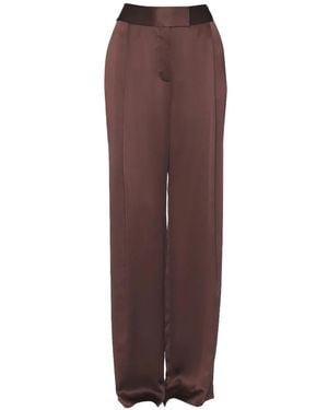 The Sei Pressed-Creases Trousers - Brown
