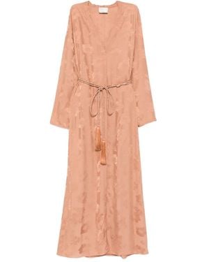 Forte Forte Robe Longue À Fleurs - Rose