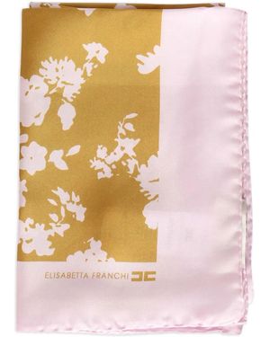 Elisabetta Franchi Seidenschal Mit Blumen-Print - Pink