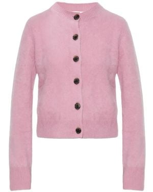 Lisa Yang Gebürsteter Cardigan - Pink