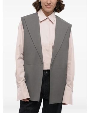 Jil Sander Cotton Sleeveless Vest - Grey
