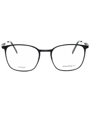 Ferragamo Eyewear Square-Frame Glasses - Blue