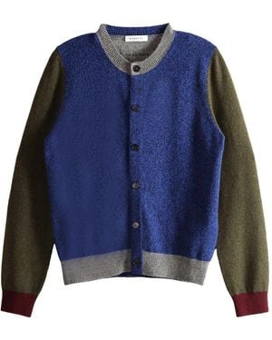 Givenchy Cardigan Con Design Color-Block - Blu