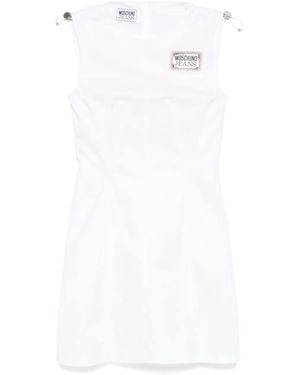 Moschino Mouwloze Mini-Jurk - Wit