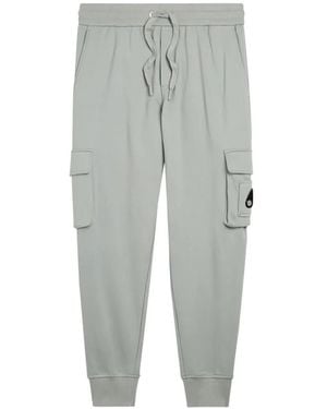 Moose Knuckles Hartsfield Logo-Plaque Track Pants - Grey