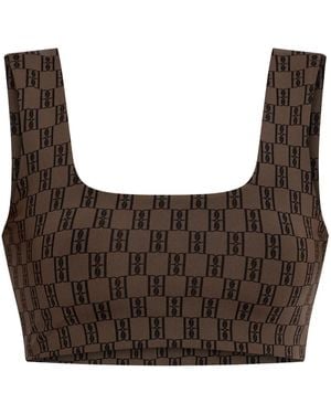 By Malene Birger Logo-Jacquard Top - Brown