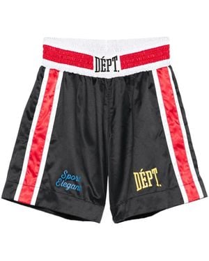 GALLERY DEPT. Logo-Patch Side-Stripe Boxing Shorts - Red