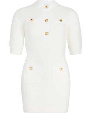 Patou Waffle-Knit Cotton Mini Dress - White