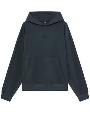 Oakley Dual Logo-Embroidered Jersey Hoodie - Blue