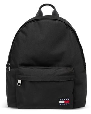 Tommy Hilfiger Daily Dome Logo-Patch Backpack - Black